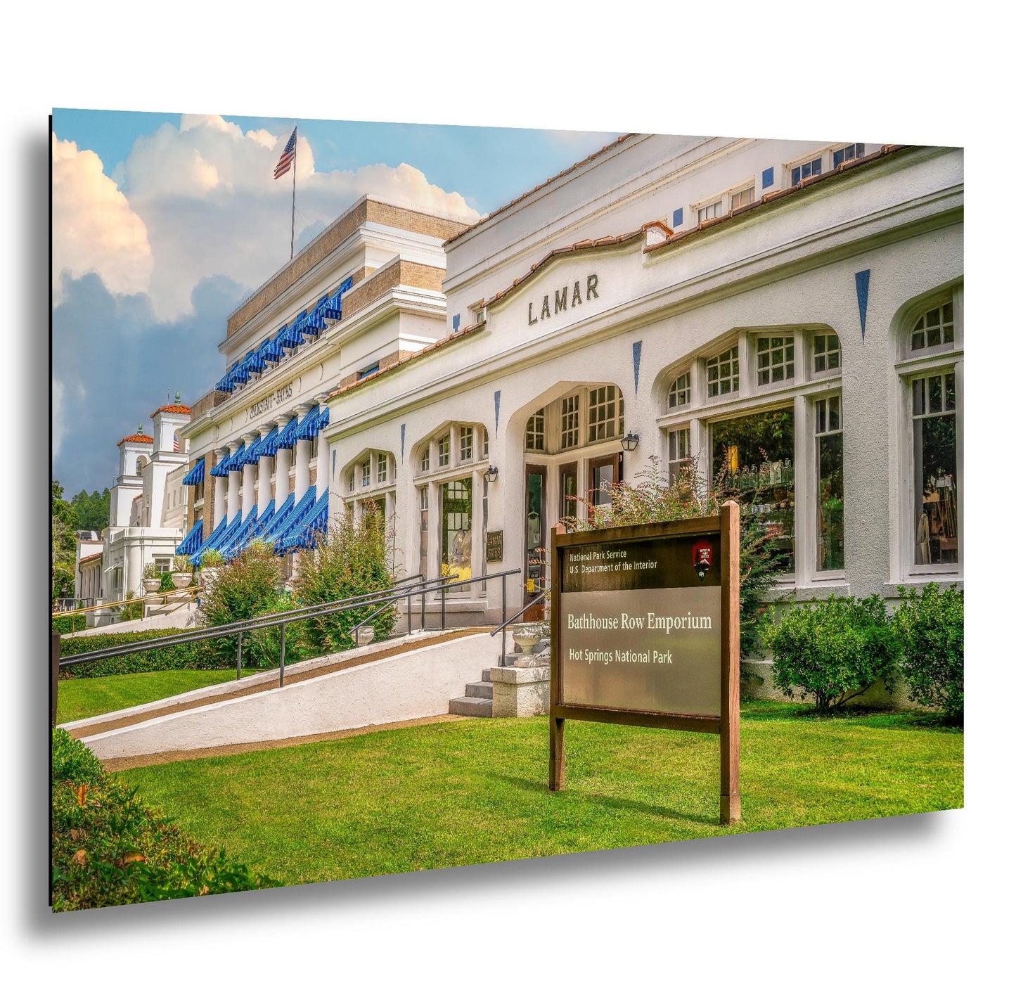 Lamar Bathhouse Row Emporium, Hot Springs National Park Arkansas, Photography Print Wall Art