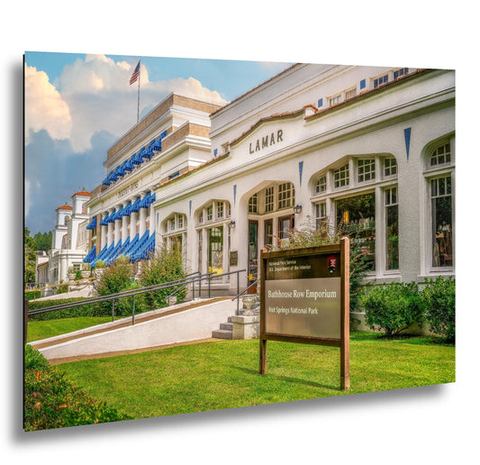 Lamar Bathhouse Row Emporium, Hot Springs National Park Arkansas, Photography Print Wall Art