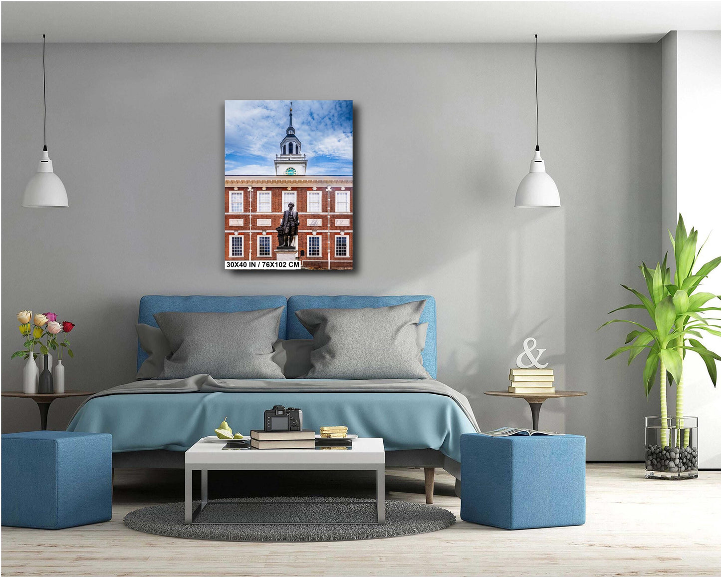 George Washington Statue Print: Independence Hall, Philadelphia Wall Art