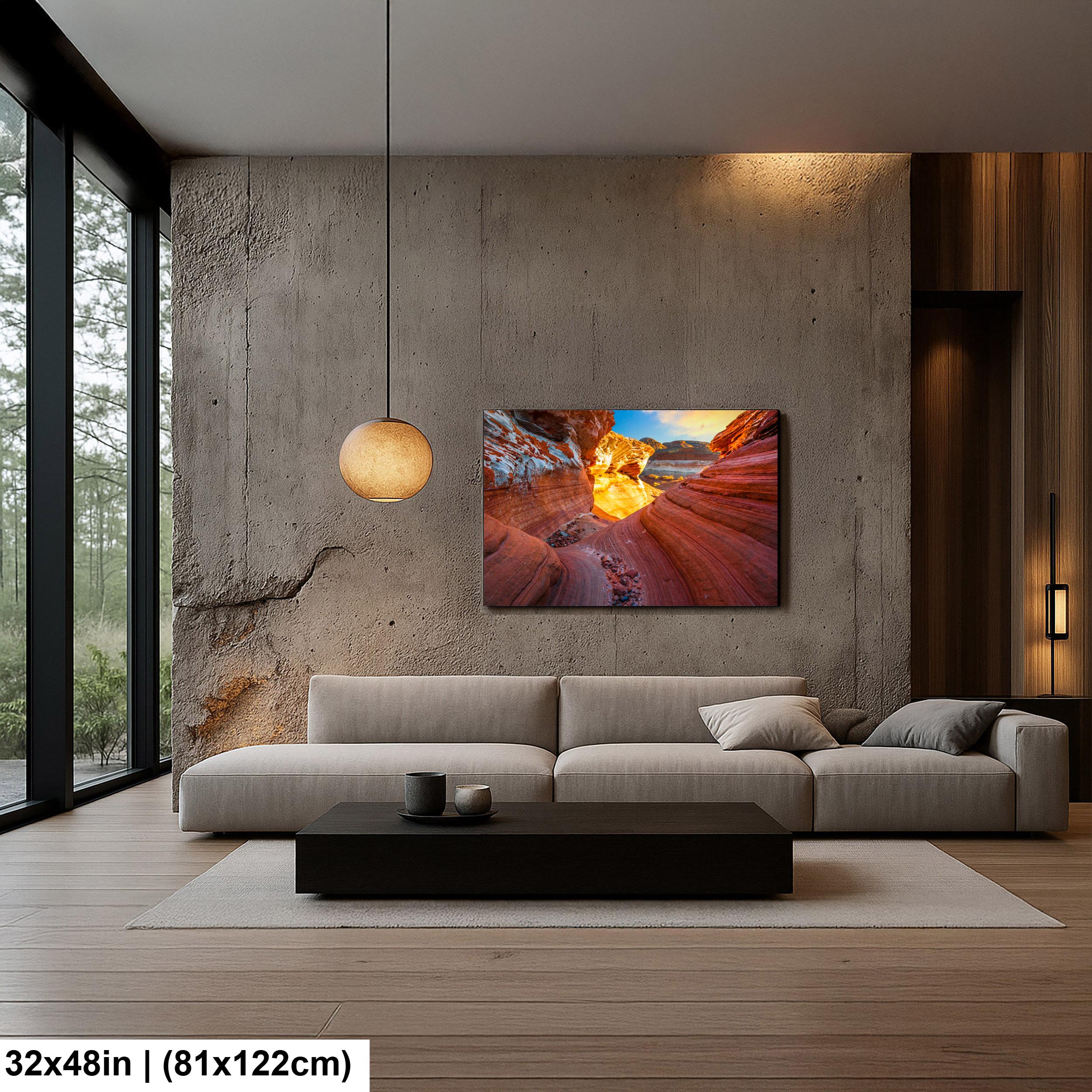 Lake Powell Golden Sandstone Glow Page Arizona Photography Print, Southwest Canyon Wall Art