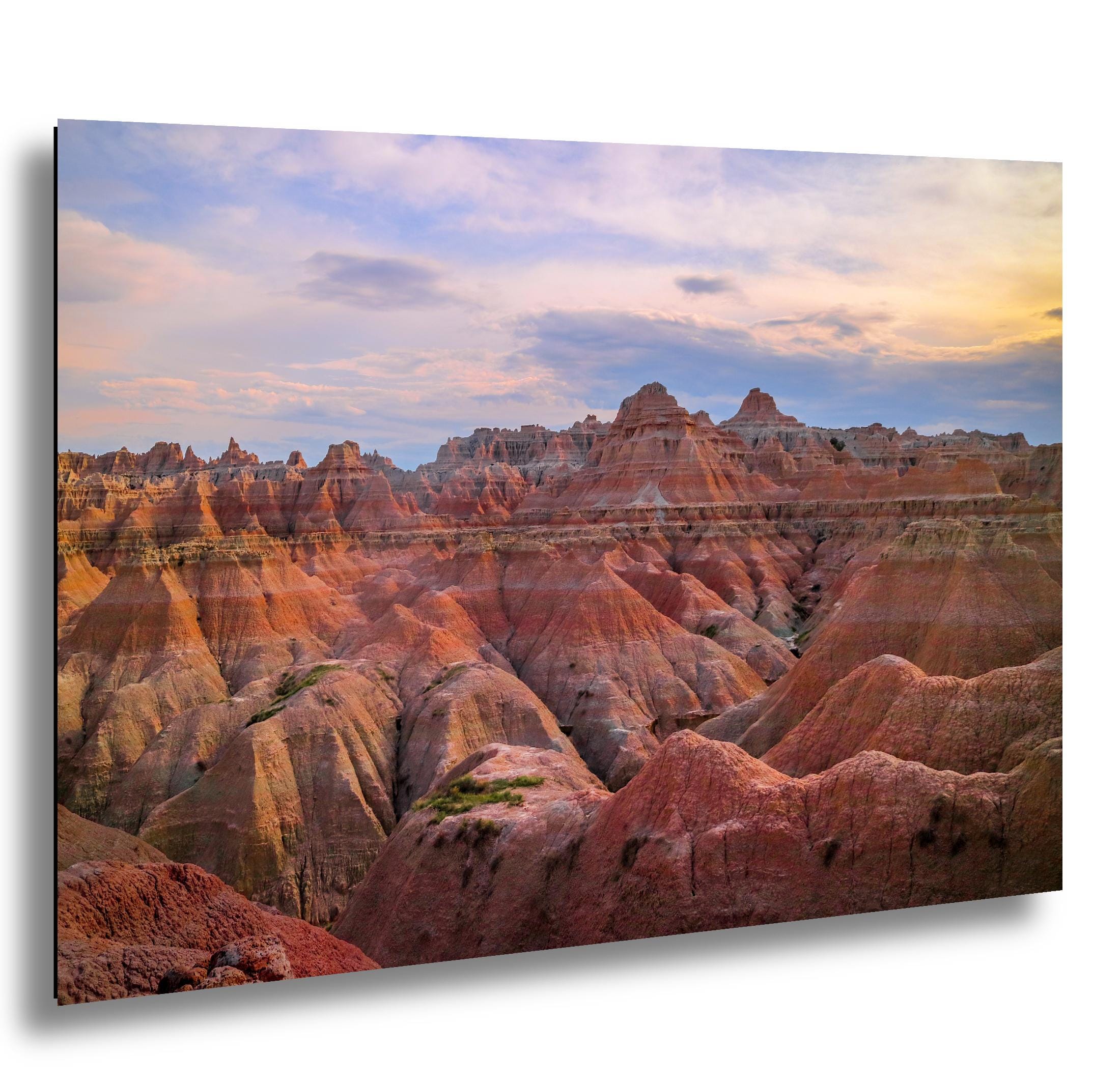 Badlands National Park Majestic Rock Formations, South Dakota Sunset Photography Wall Art