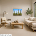Panoramic Saguaro Desert Landscape, Tucson Arizona Photography Print, Southwest Wall Art, Cactus Decor, Desert Mountain View