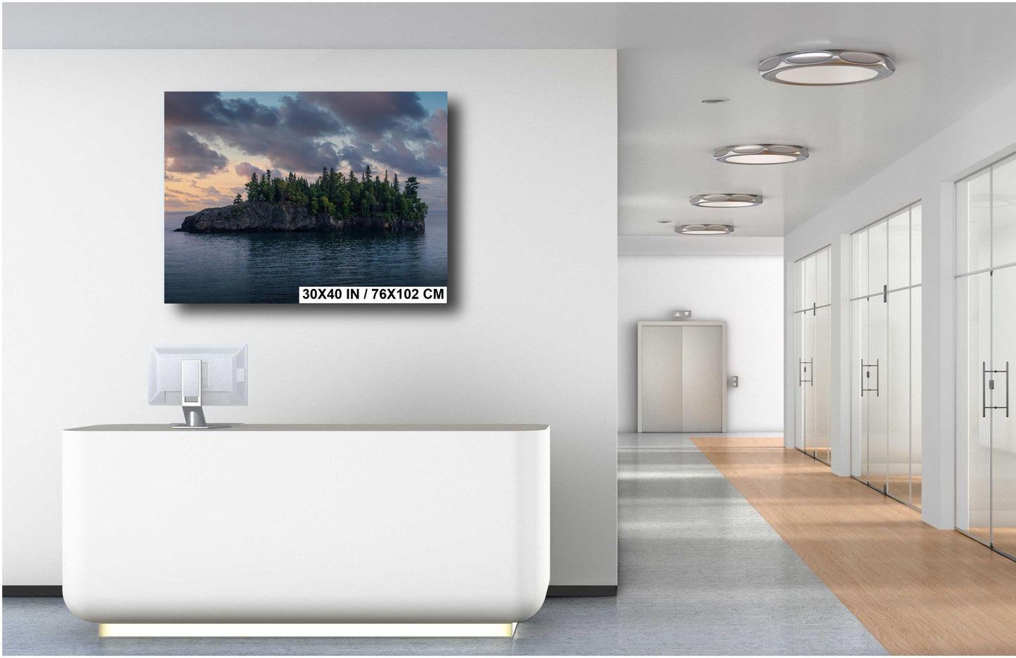 Minnesota’s Ellingson Island at Sunset off the North Shore Lake Superior Wall Art Print Aluminum/Acrylic/Metal/Canvas Photography Home Decor