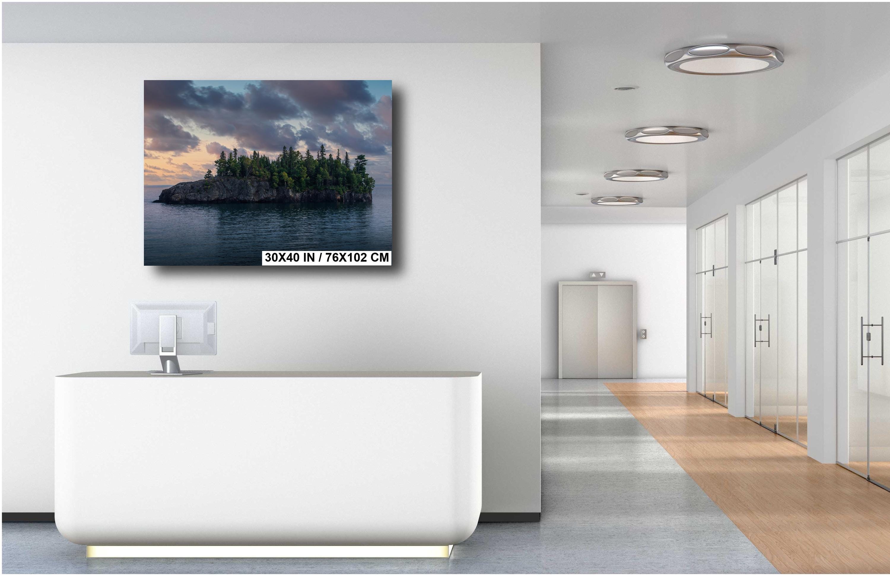 Ellingson Island Sunset: Lake Superior North Shore Photography Wall Art