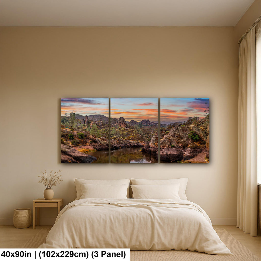 Bear Gulch Reservoir at Sunset, Pinnacles National Park California Photography Print
