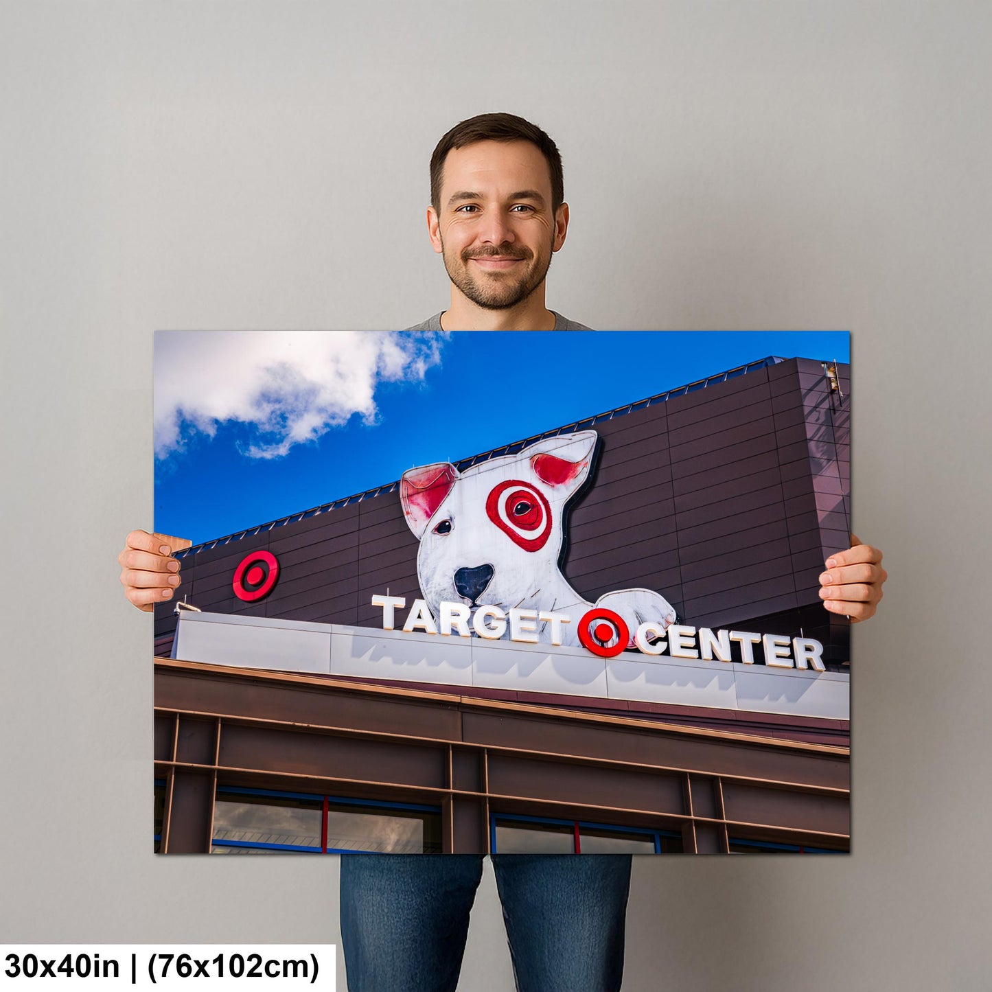 Target Center Bullseye Dog Mural, Minneapolis Minnesota Arena Wall Art, Timberwolves Lynx Basketball Photography Print