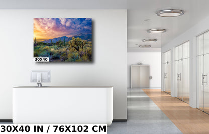a painting on a wall of a desert scene