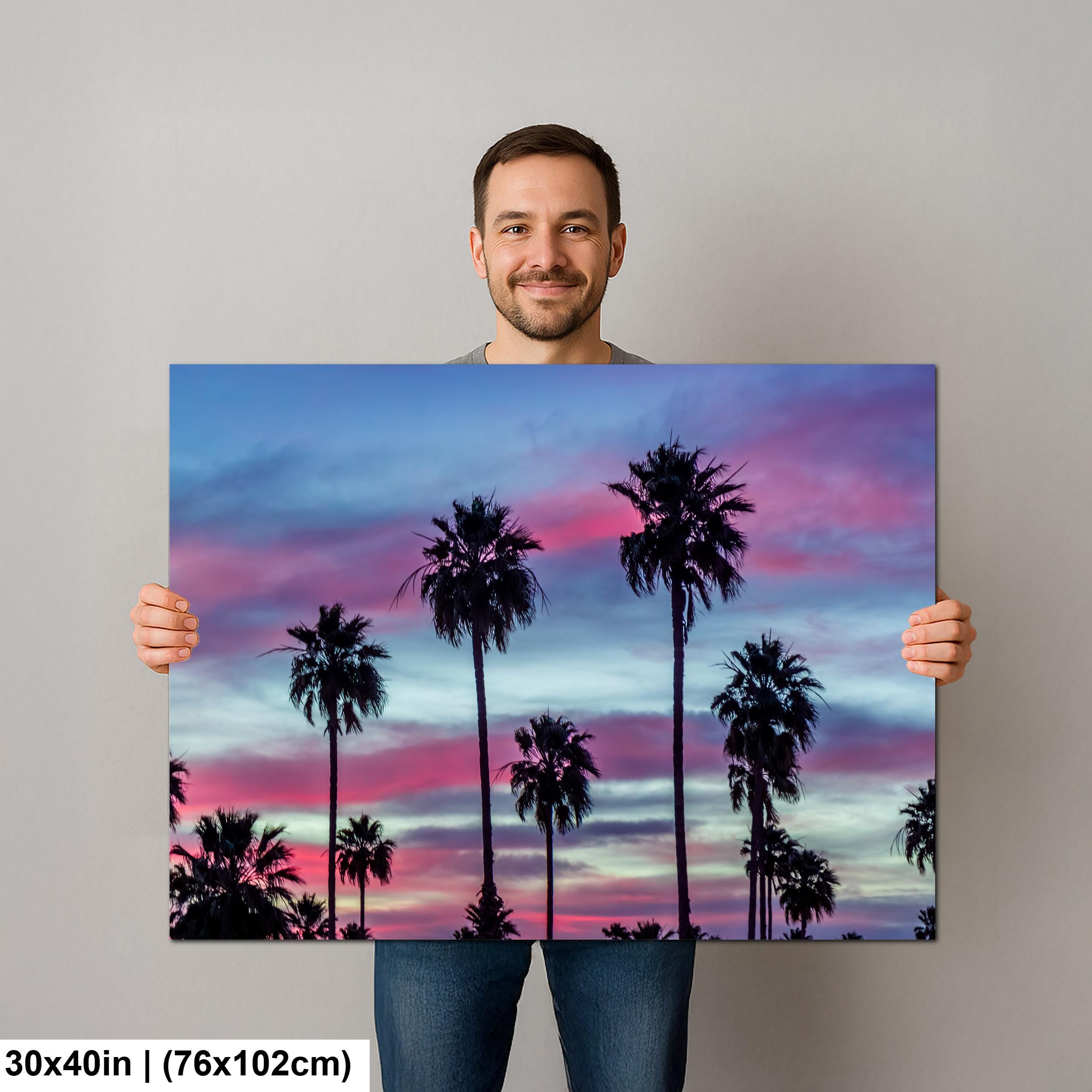 Palm Trees at Sunset, Apache Junction Arizona Photography Wall Art