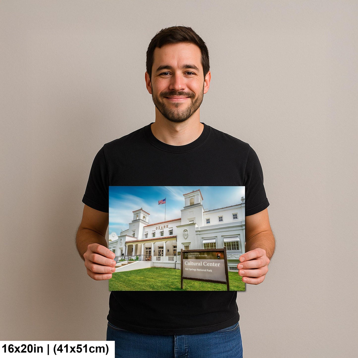 Ozark Bathhouse Cultural Center Hot Springs National Park Arkansas Historic Wall Art Print