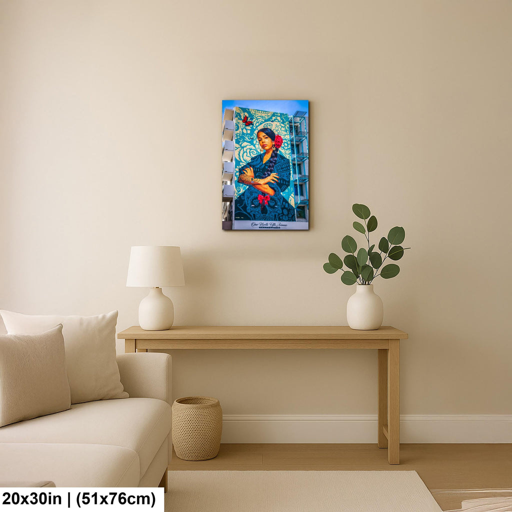 Tucson Mural - La Mujer Butterfly Mural, The Woman Portrait, Photography Print Wall Art