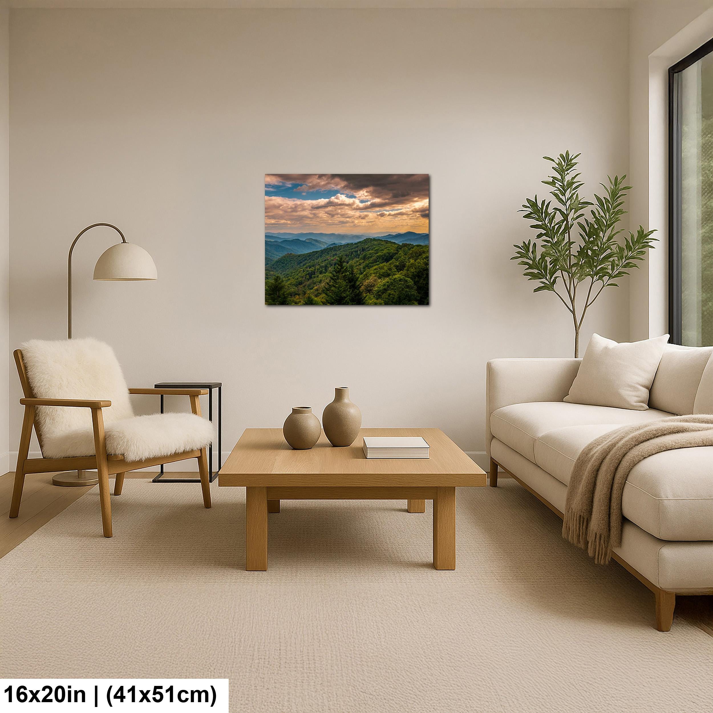 Distant Highlands: Great Smoky Mountains Tennessee Landscape Photo Wall Art
