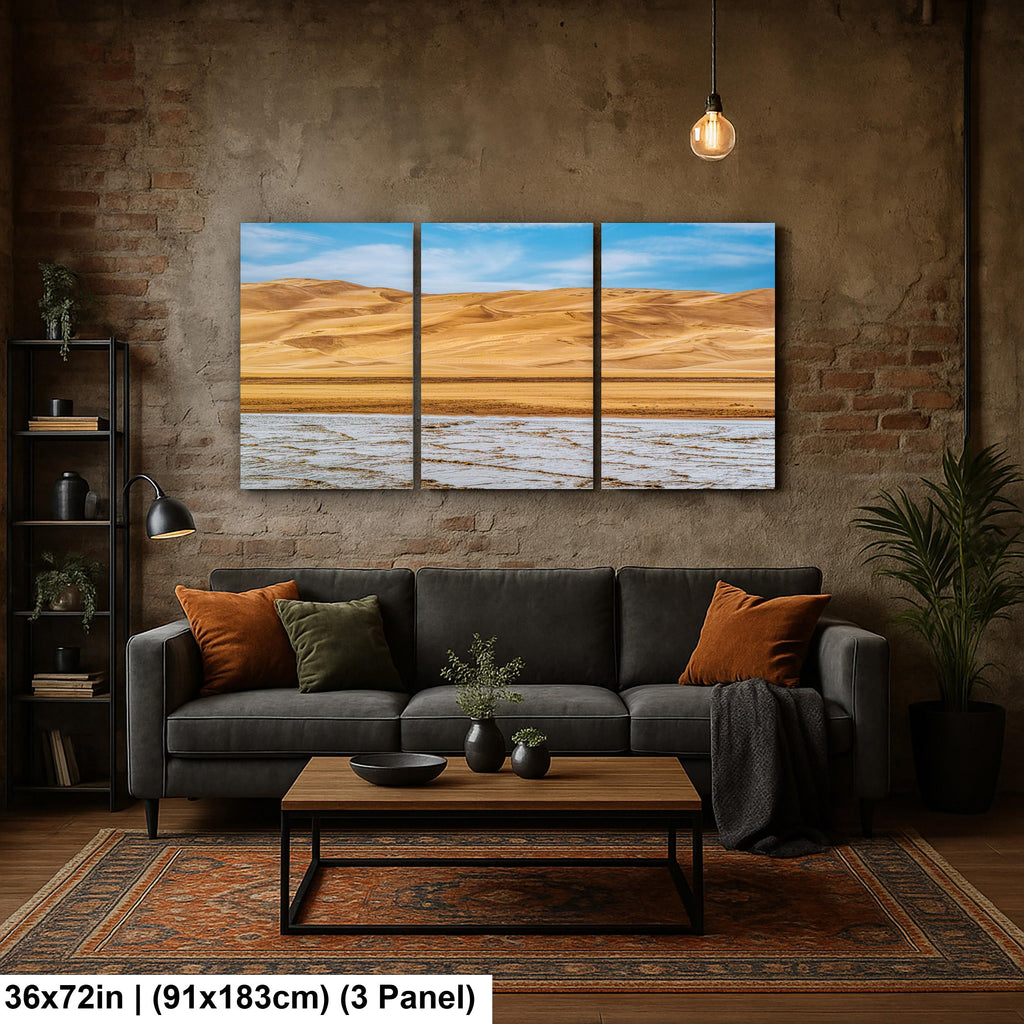 Great Sand Dunes Salt Flats Photography Print, Colorado National Park Desert Landscape, Southwestern Wall Art Decor
