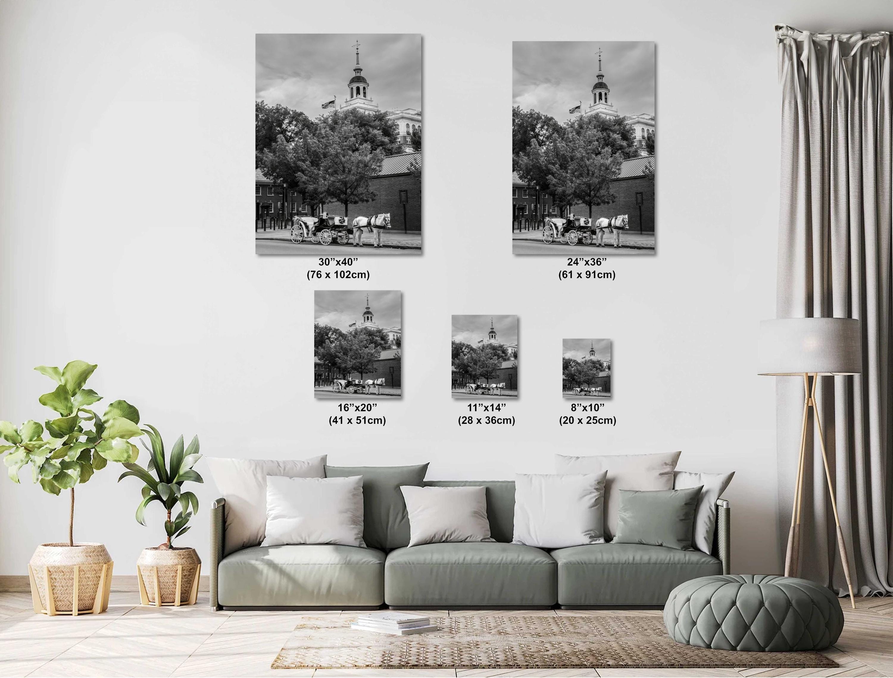 Independence Hall: Philadelphia Horse-Drawn Carriage Photography Wall Art