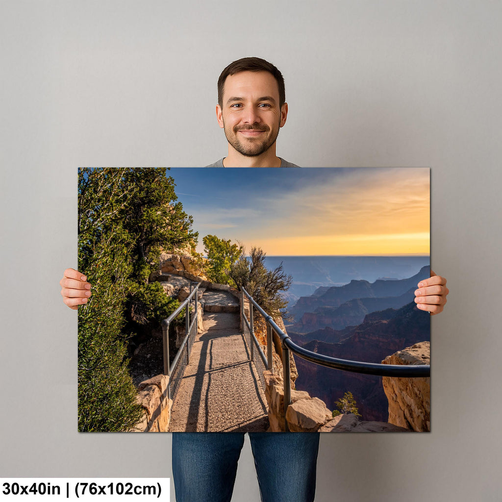 Grand Canyon North Rim Trail Overlook Sunset Arizona Photography Wall Art