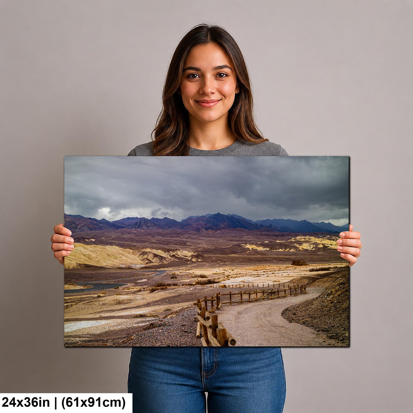 Storm Clouds over Death Valley National Park California Photography Print, Desert Landscape Wall Art