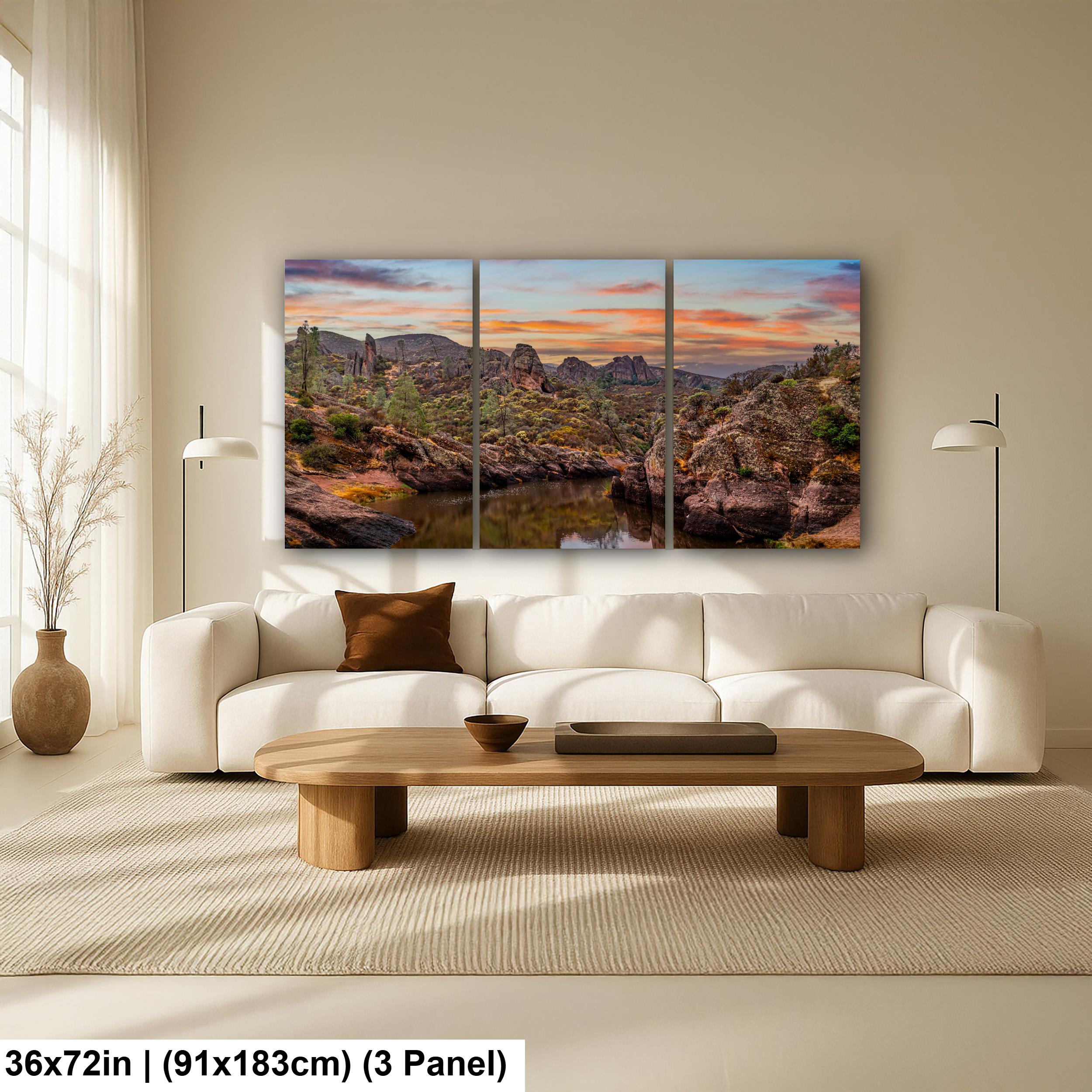 Bear Gulch Reservoir at Sunset, Pinnacles National Park California Photography Print