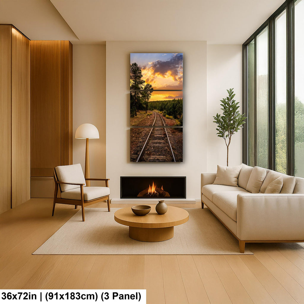 Grand Canyon Railway Tracks at Sunset - Williams Arizona Photography Print