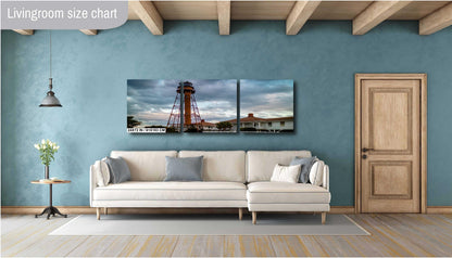 Sanibel Lighthouse Print – Florida Lighthouse Art | Nautical Wall Decor Canvas