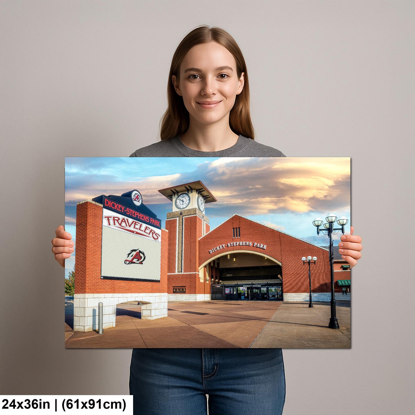 Dickey-Stephens Baseball Park Travelers Entrance, North Little Rock Arkansas, Photography Wall Art