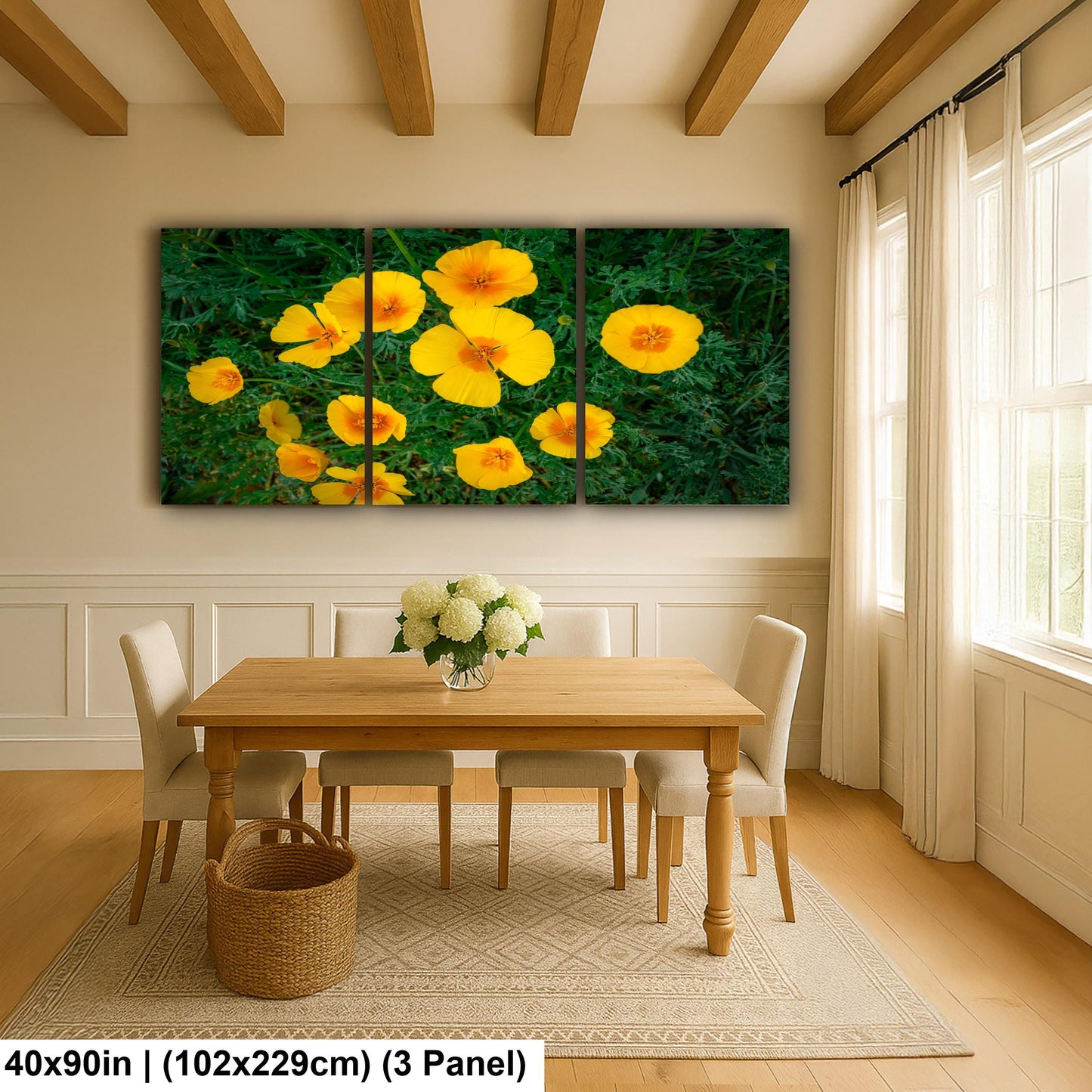 California Poppy Flowers in Bloom - Sonoran Desert Arizona - Tucson Catalina State Park Photography Print