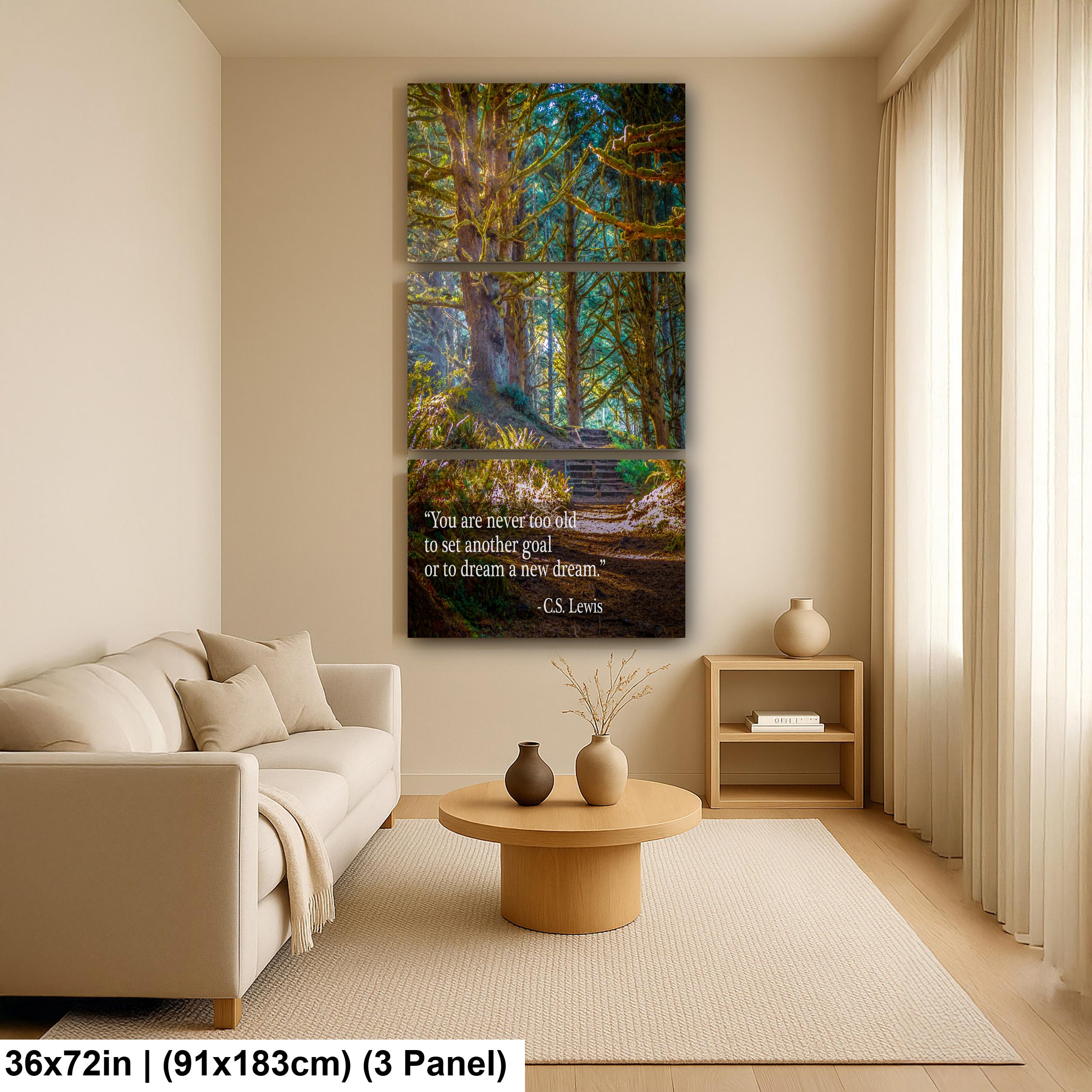 C.S. Lewis Wall Art – Inspirational Quote Print | Forest Path Photography Decor