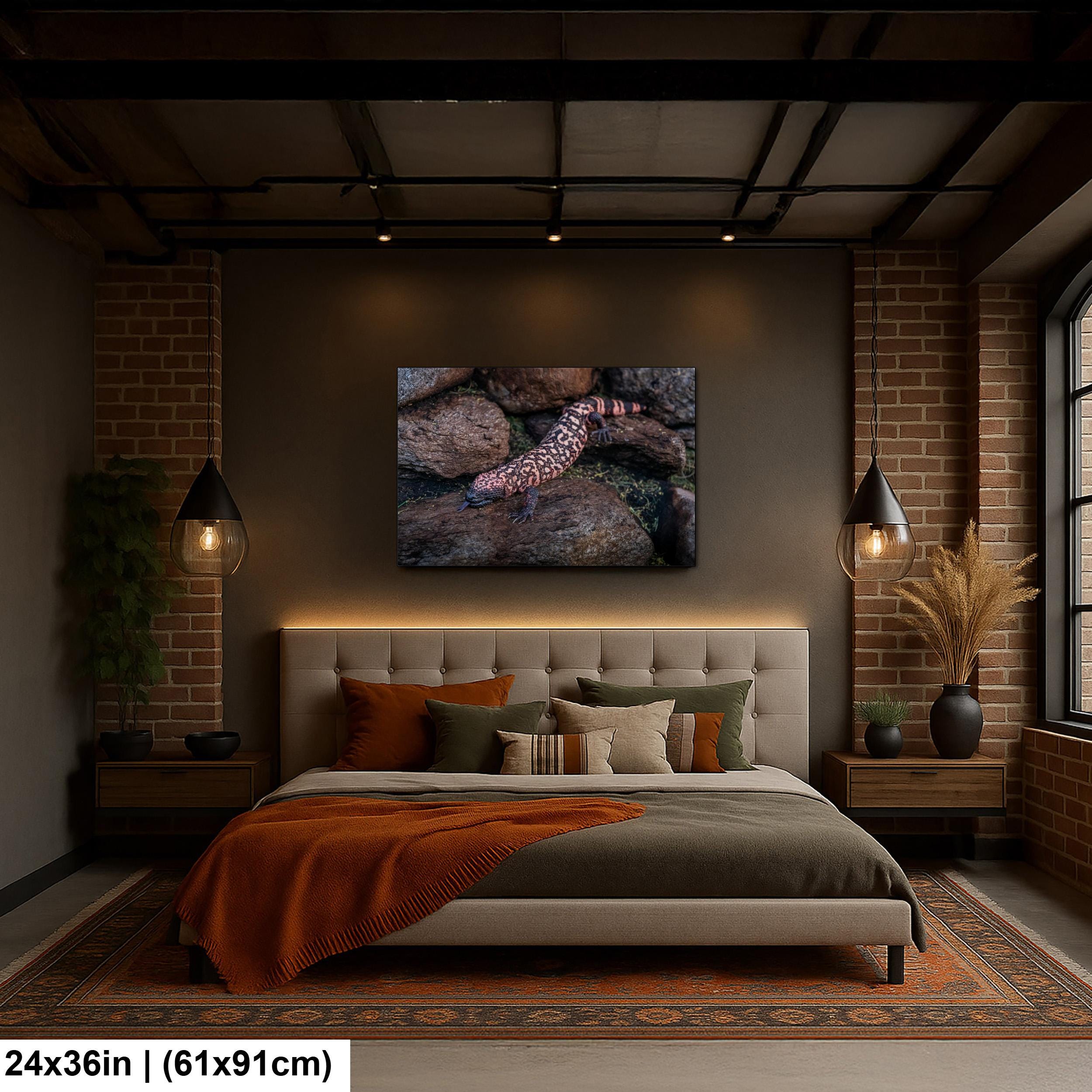 Gila Monster Print – Desert Wildlife Art | Arizona Reptile Photography Canvas