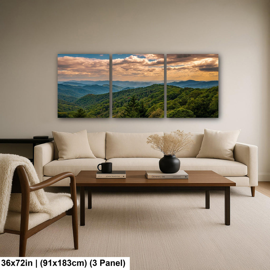 Distant Highlands: Great Smoky Mountains Tennessee Landscape Photo Wall Art