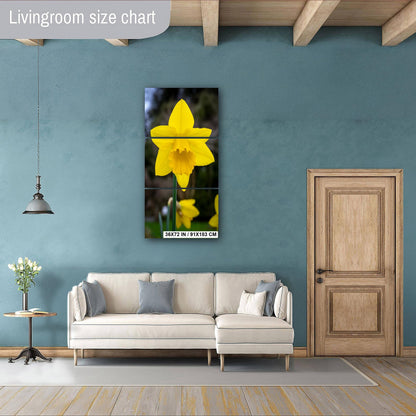 Seattle Washington Yellow Daffodil Spring Flower Bloom Wall Art Photography Print, Photo Botanical Nature Decor Aluminum/Metal/Canvas