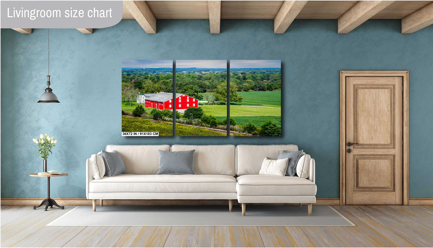 Gettysburg Red Barn Print: McLean Farm, Adams County Pennsylvania Wall Art
