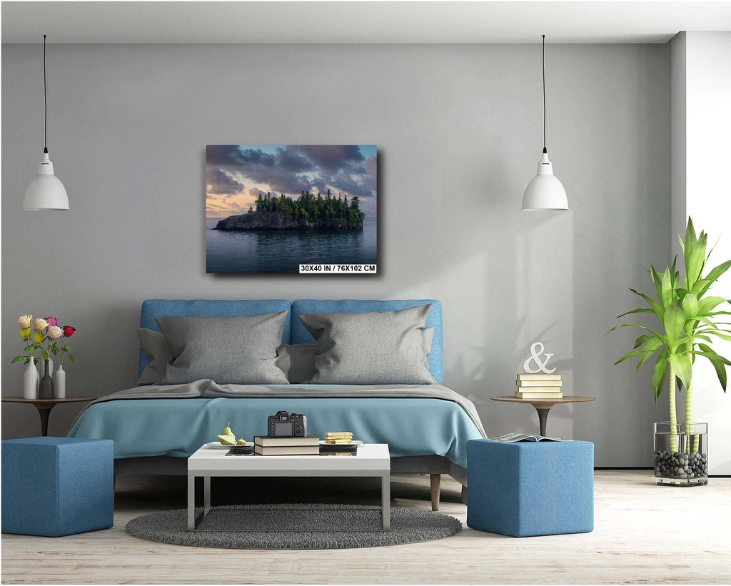 Ellingson Island Sunset: Lake Superior North Shore Photography Wall Art