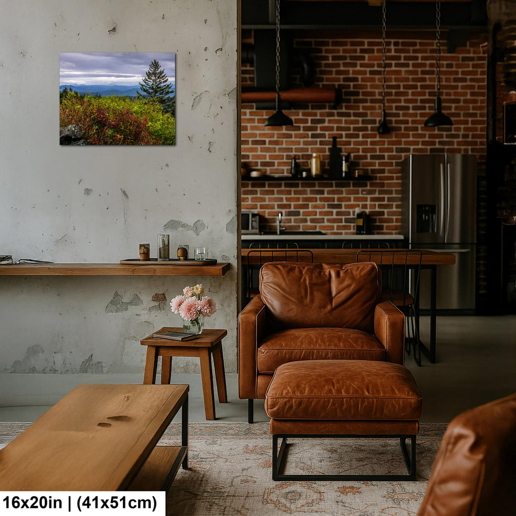 Autumn's Edge: Great Smoky Mountains Tennessee Nature Photography Wall Art