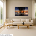 Albert Einstein Difficulty Opportunity Pier Sunset Motivational Photography Print