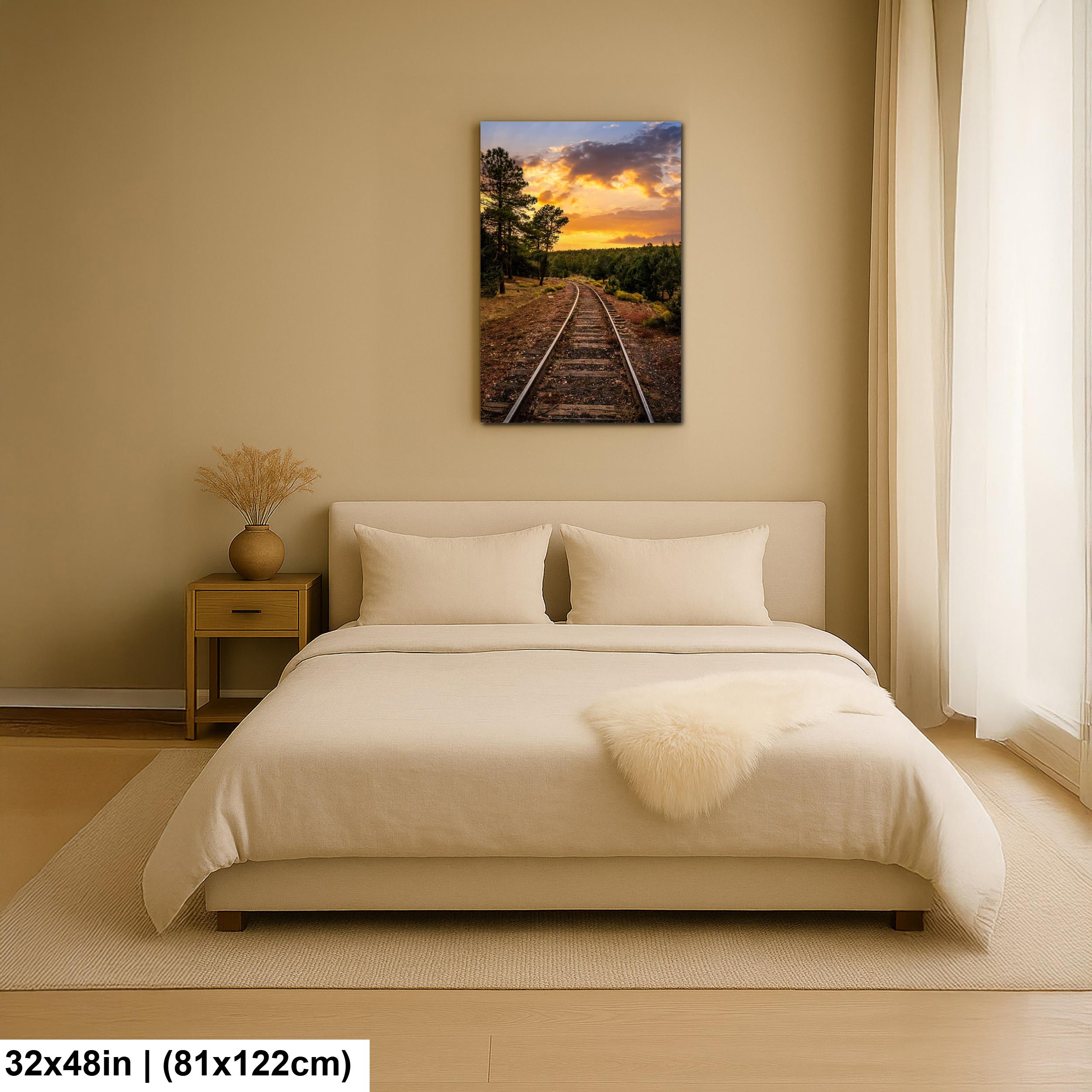 Grand Canyon Railway Tracks at Sunset - Williams Arizona Photography Print