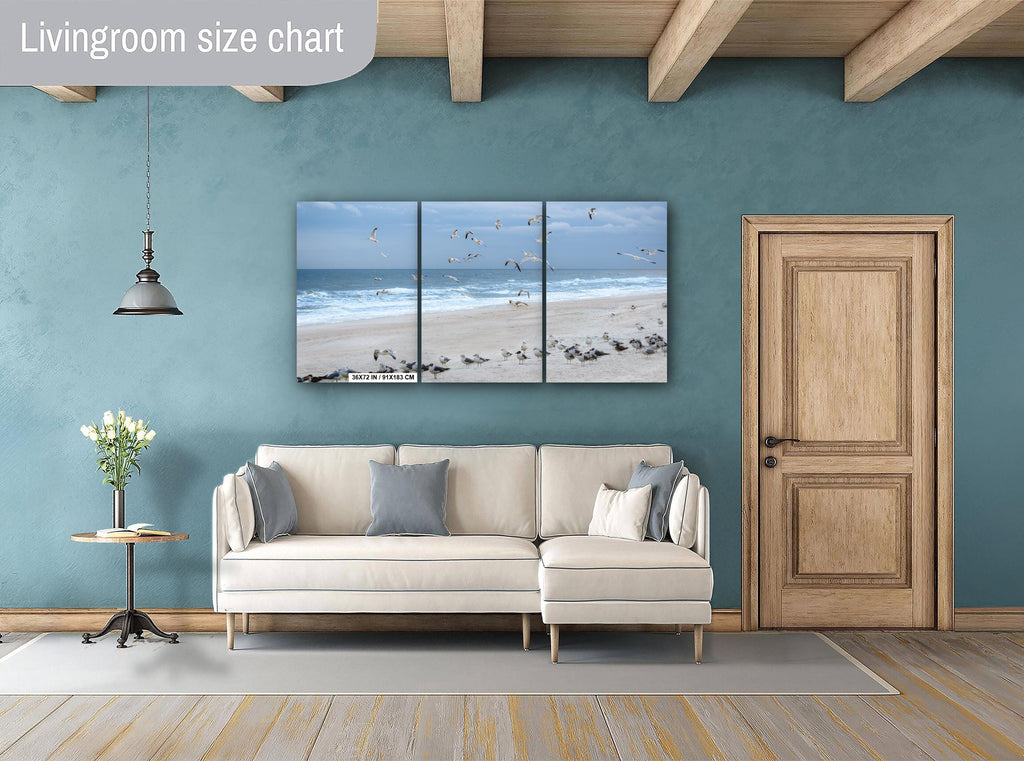Seagulls Over Quiet Amelia Island Coastal Beach Florida Print Wall Art Photography Aluminum/Acrylic/Metal/Canvas Seascape Wildlife Decor
