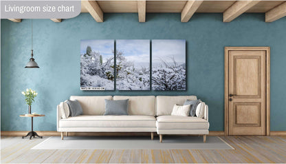 Saguaro National Park Print – Snow Covered Cacti Art | Desert Wall Art Canvas