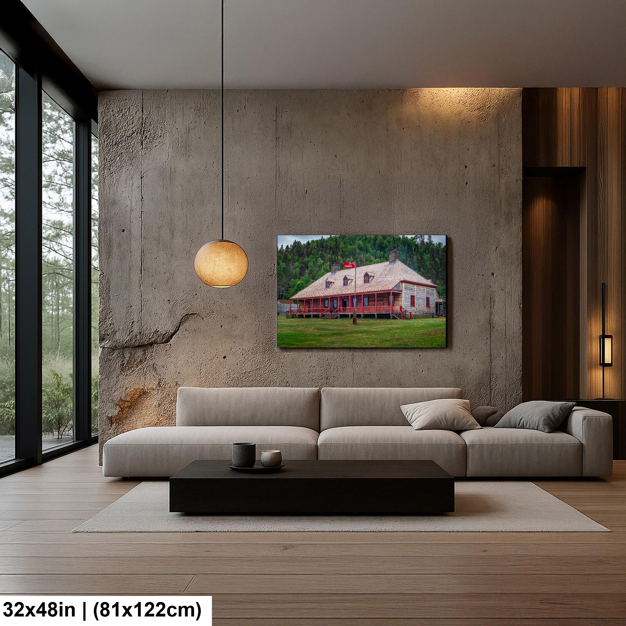 Grand Portage Trading Post Photography Print, Historic Minnesota Landmark, Rustic Wood Building, North Shore Wall Art