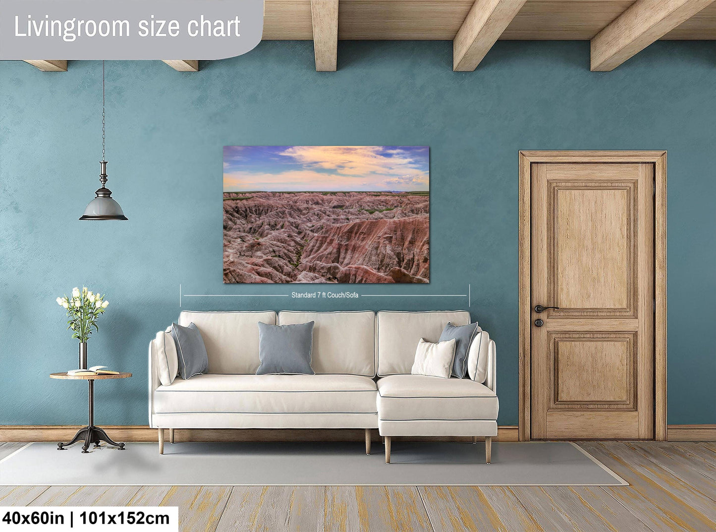 Badlands National Park Sunset Pastels South Dakota Nature Photography Wall Art