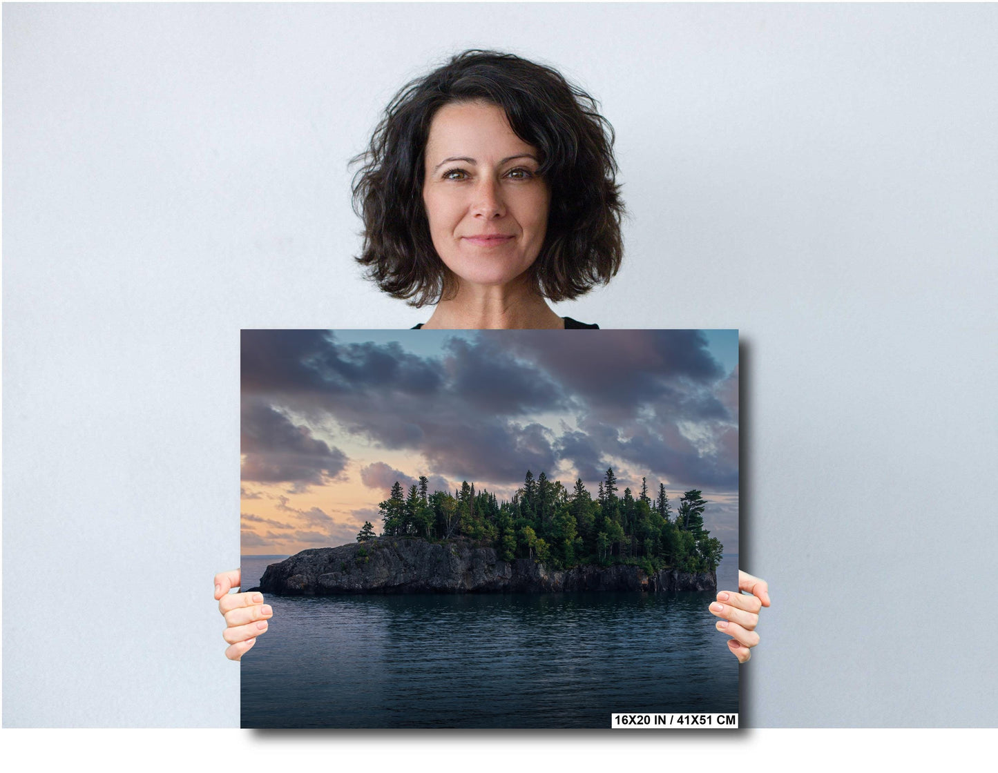 Minnesota’s Ellingson Island at Sunset off the North Shore Lake Superior Wall Art Print Aluminum/Acrylic/Metal/Canvas Photography Home Decor