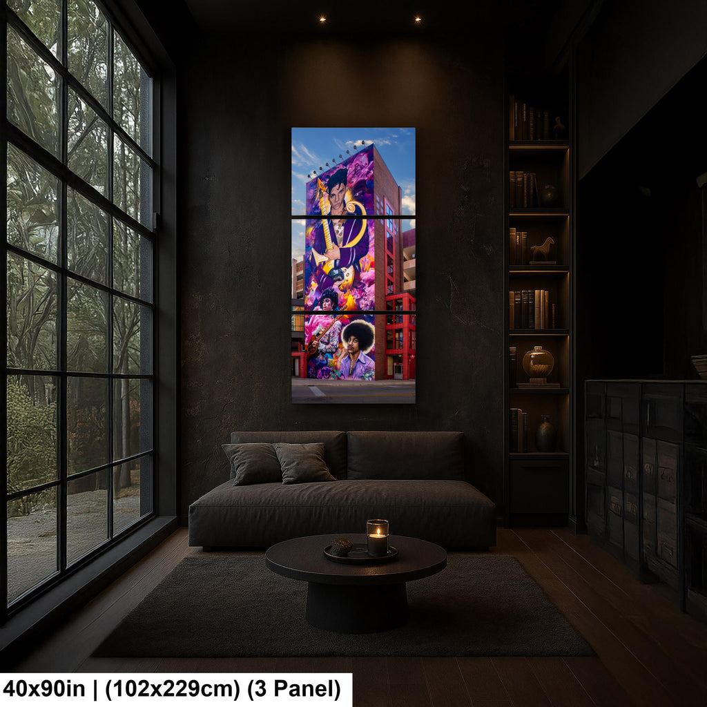 Prince Tribute Mural Minneapolis Photography Print, Minnesota Street Art Wall Decor, Purple Rain Urban Art