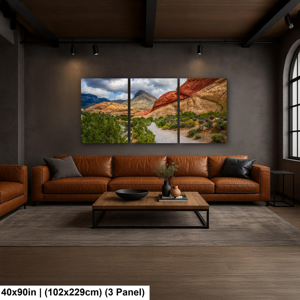 Painted Sandstone: Red Rock Canyon Las Vegas Nevada Photography Wall Art