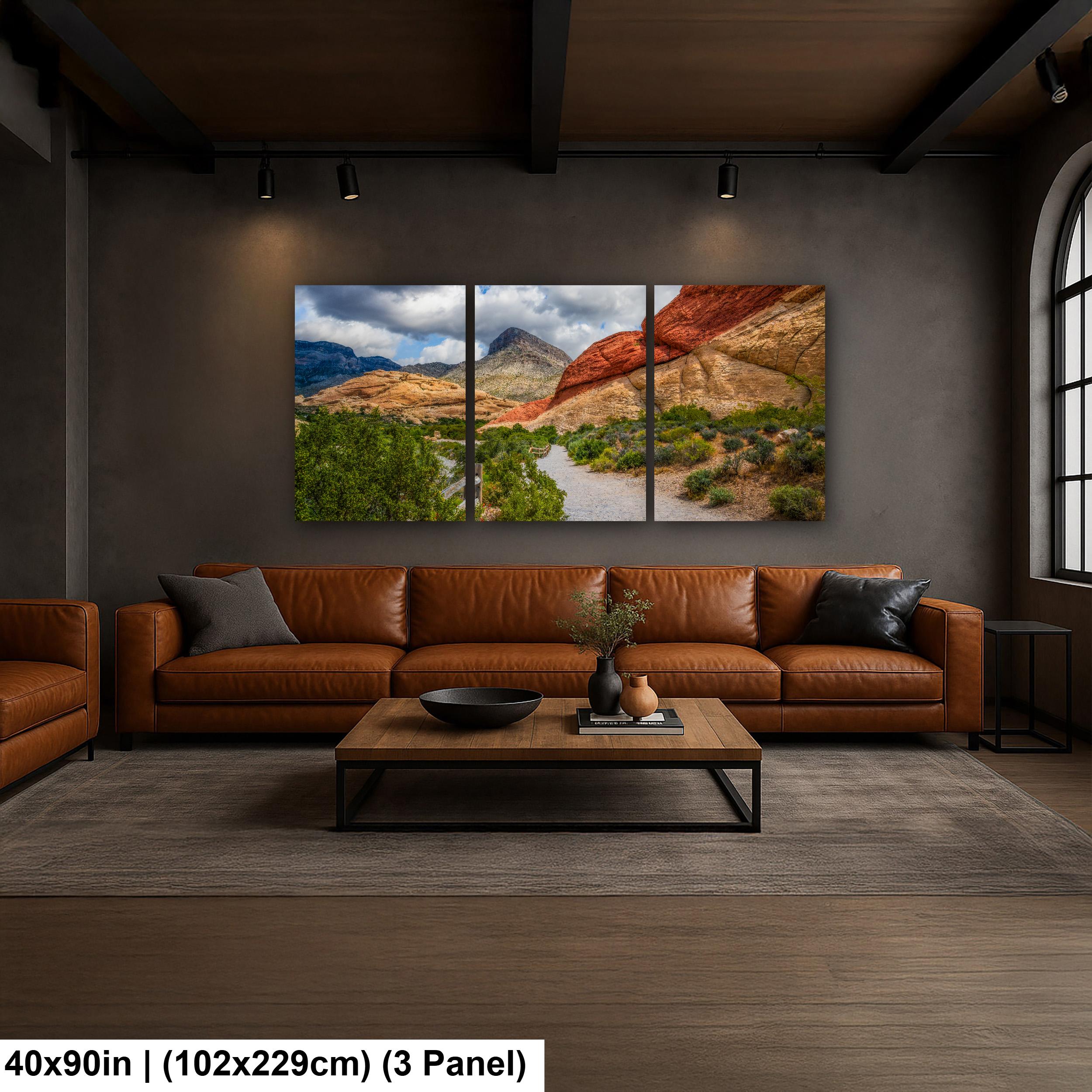Painted Sandstone: Red Rock Canyon Las Vegas Nevada Photography Wall Art