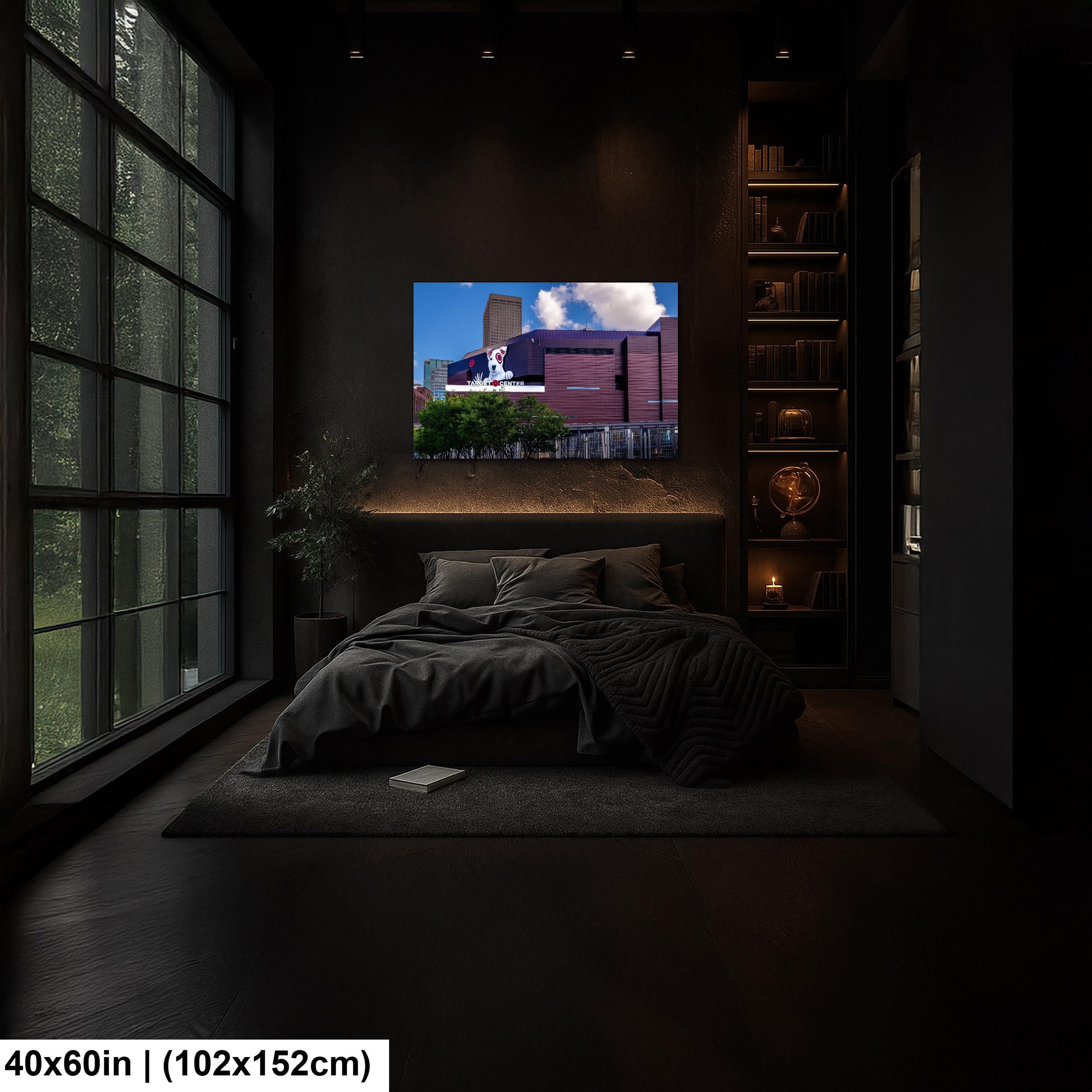 Target Center with Minneapolis Skyline, Arena Wall Art, Timberwolves and Lynx Home Photography Print