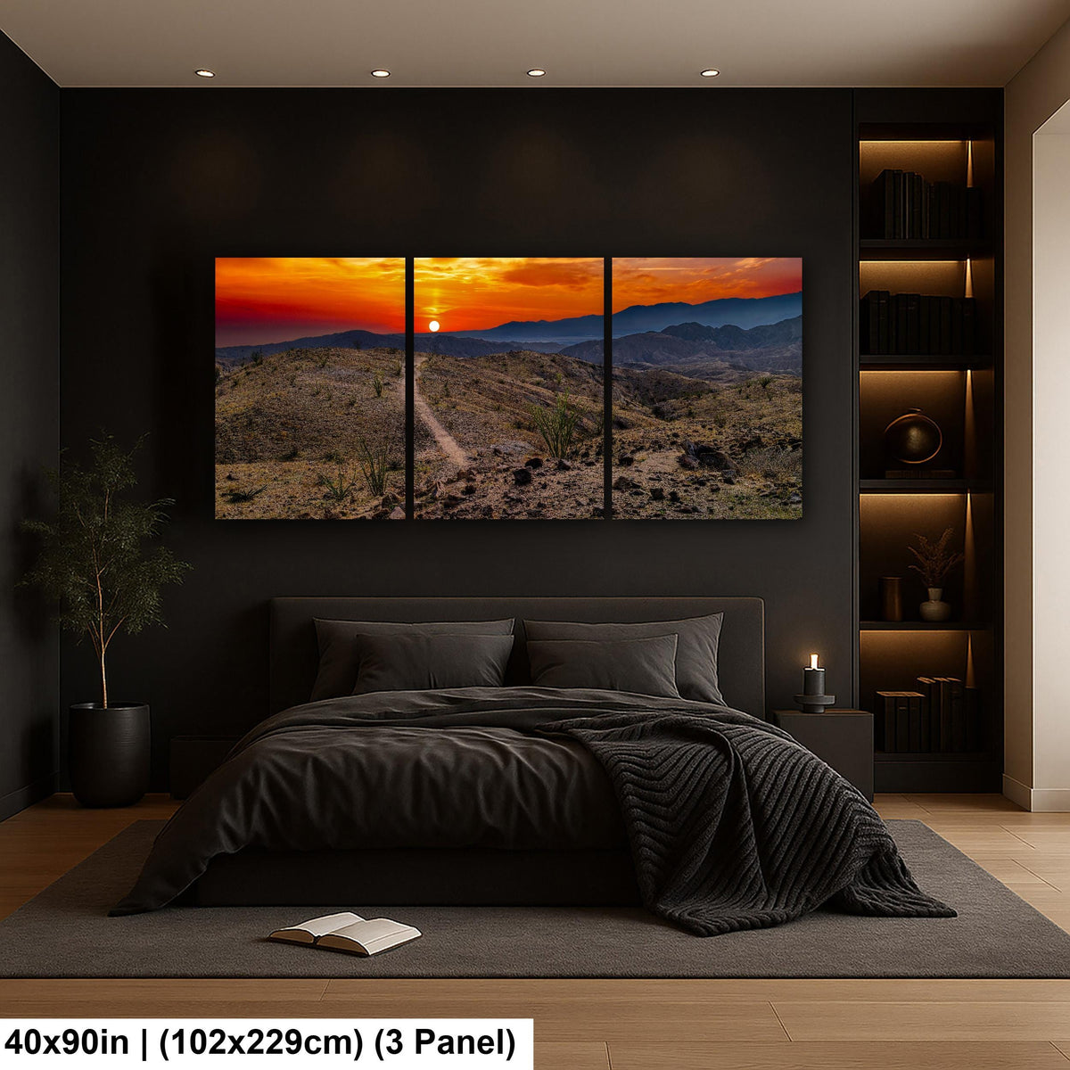 Desert Trail: Mecca Hills California Sunset Landscape Photography Wall Art