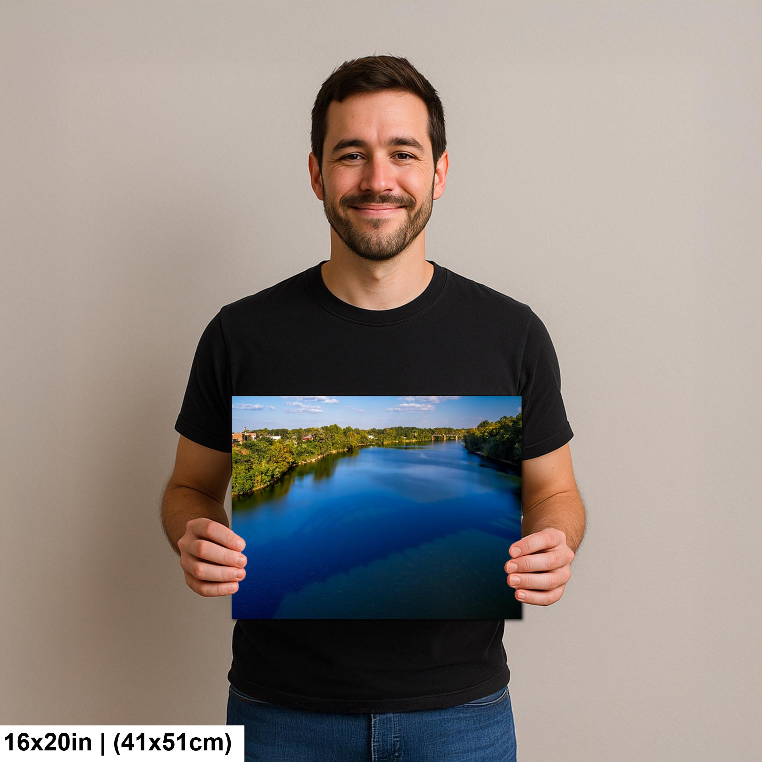 Selma Alabama River Bridge Reflection Photography Wall Art