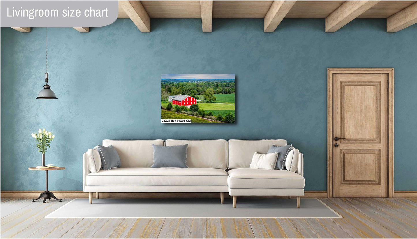 Gettysburg Red Barn Print: McLean Farm, Adams County Pennsylvania Wall Art