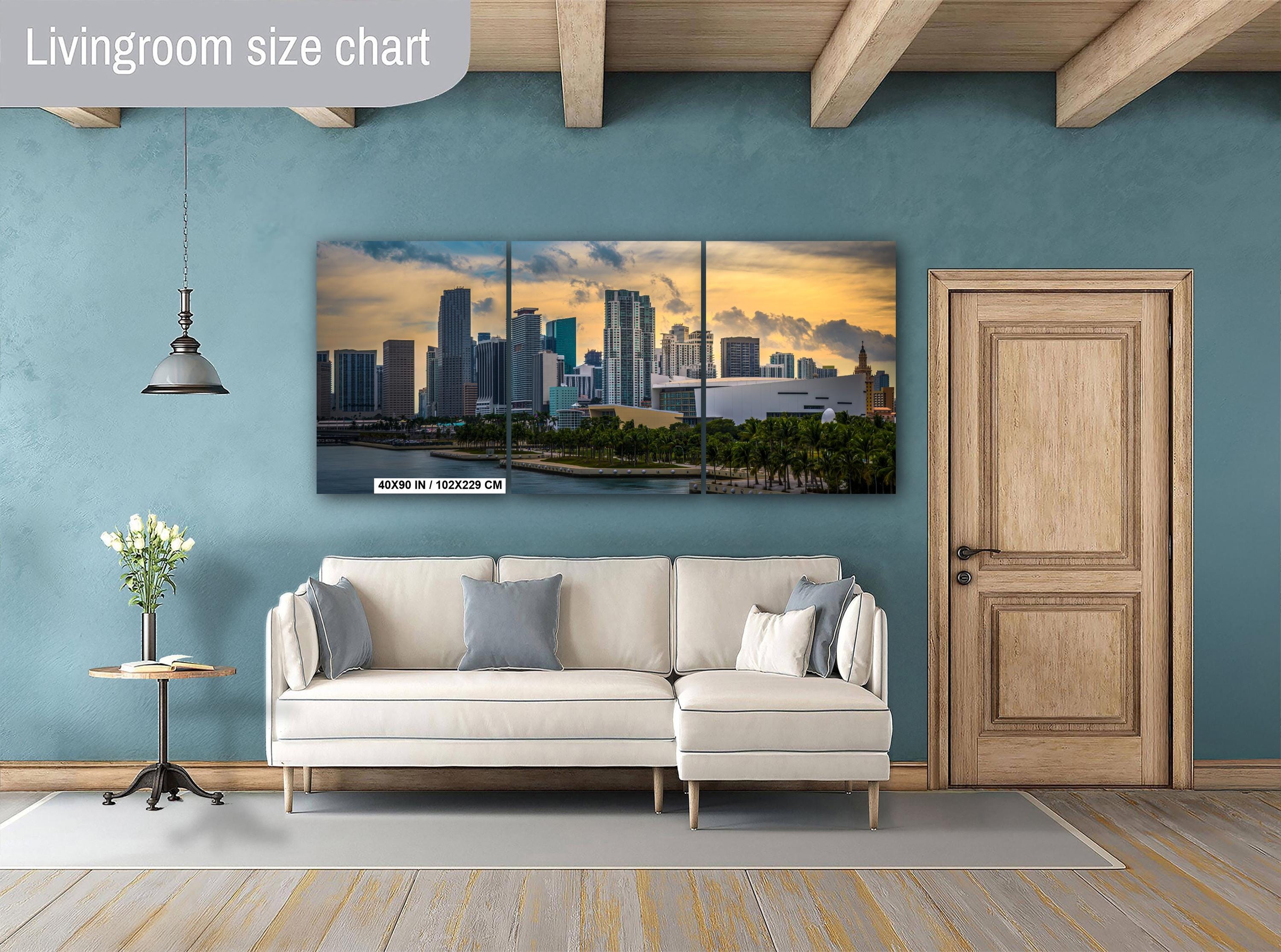 Miami Skyline Sunset Fine Art Photography Print, Biscayne Bay Cityscape, Florida Coastal Urban Wall Decor, Modern Landscape Artwork