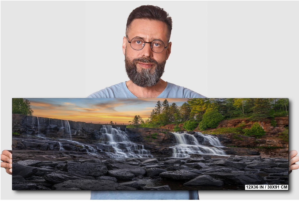 Gooseberry Falls Watercolor Style: Minnesota State Park Photography Wall Art