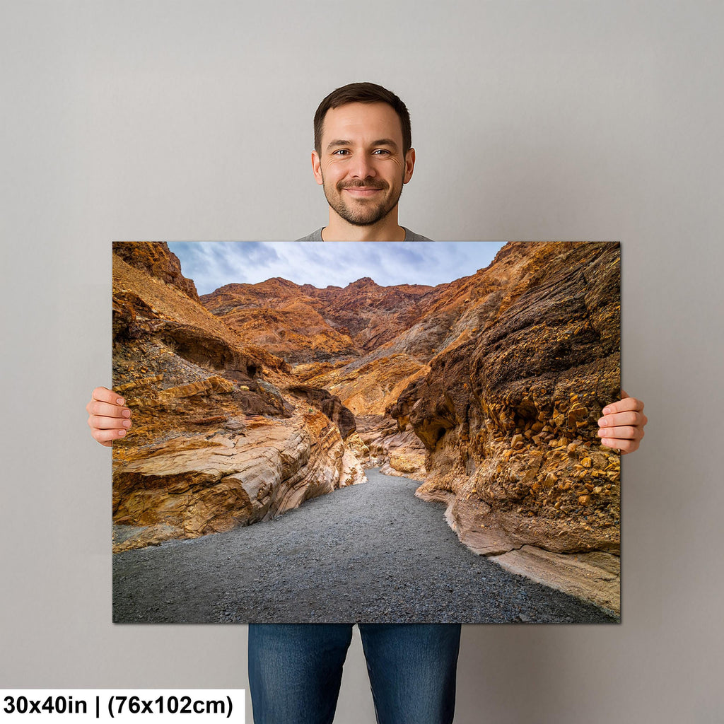 Golden Canyon Trail Death Valley Photography Print, California Desert Landscape Wall Art, Southwest Geology Decor