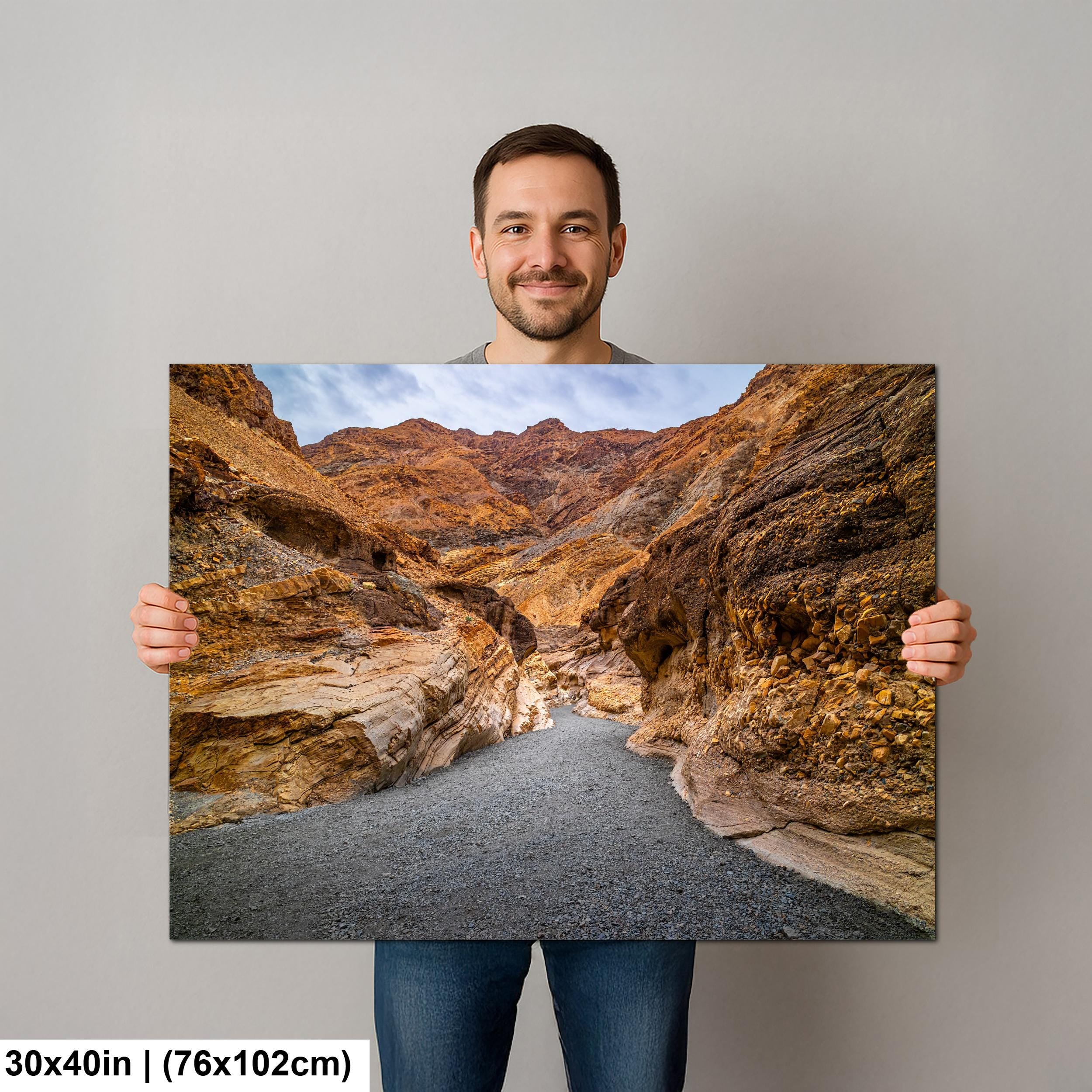 Golden Canyon Trail Death Valley Photography Print, California Desert Landscape Wall Art, Southwest Geology Decor