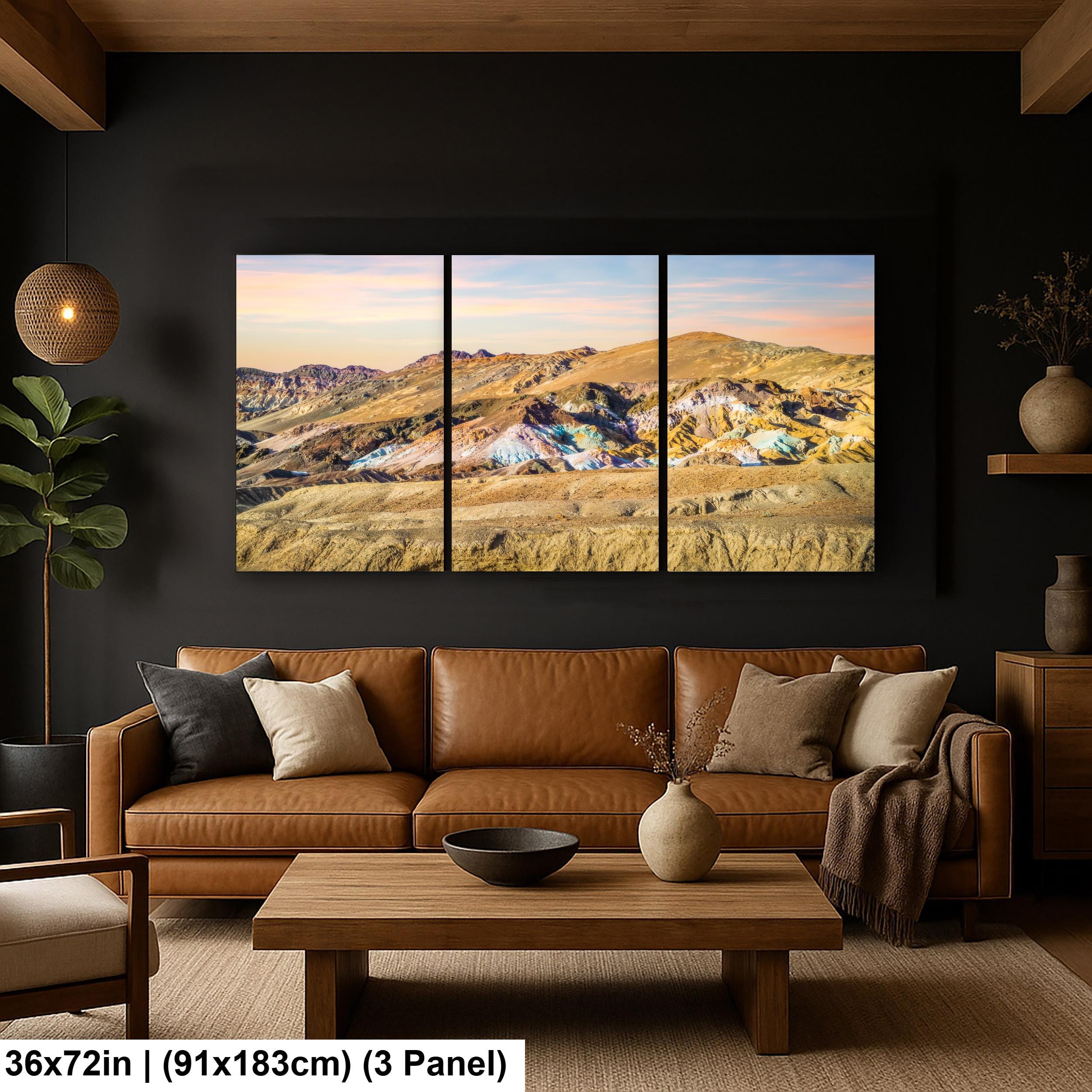 Pastel Hills of Death Valley Photography Print, California Desert Landscape, Colorful Mountain Wall Art, Southwestern Decor